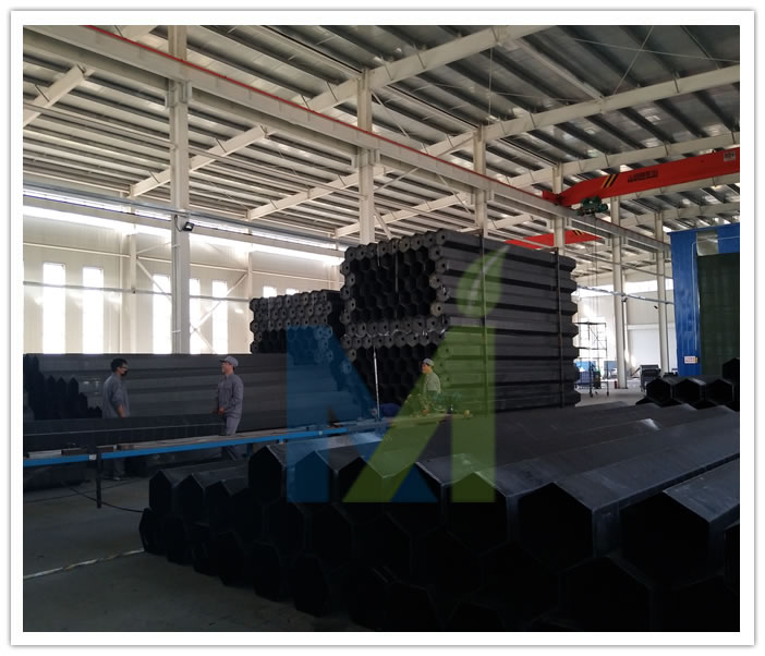A corner of the production workshop for the conductive glass - reinforced plastic anode tubes of the Weimei wet electrostatic precipitator anode system