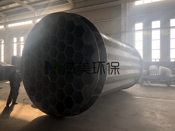 Assembly of circular fiberglass anode tube modules