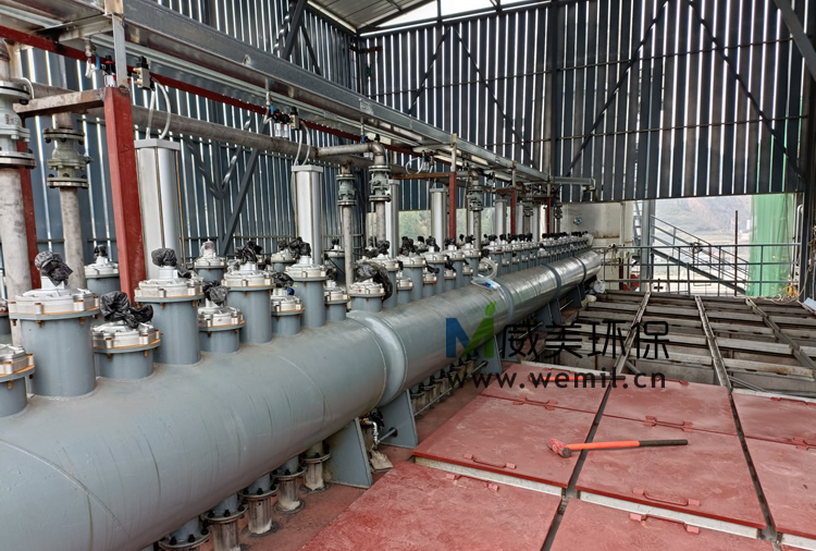 The construction site for the yellow phosphorus tail gas bag dust collector project is progressing as planned.